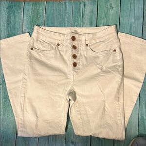 LC Lauren Conrad Women's High-Rise White Jeans